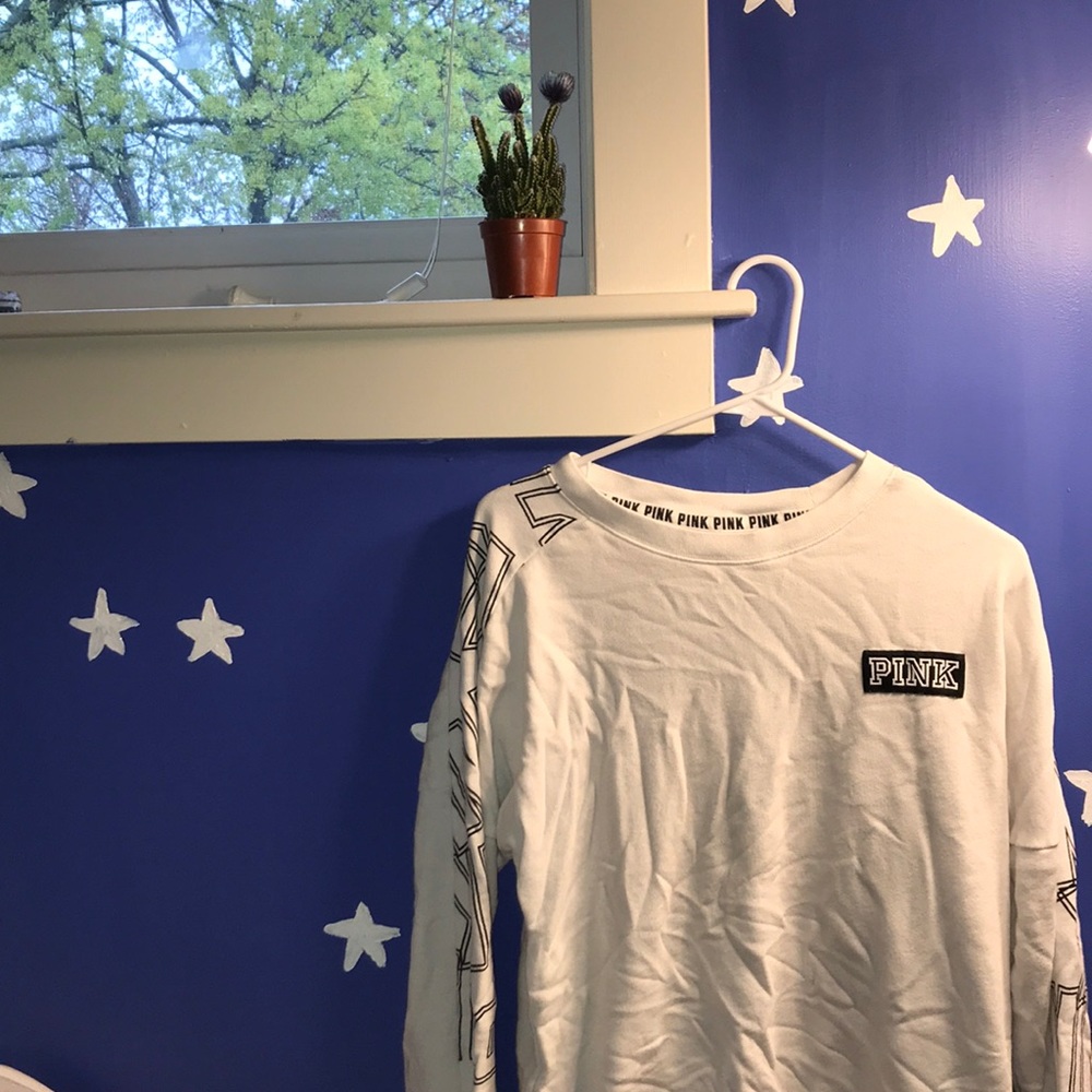 White and Black Long Sleeve Tee